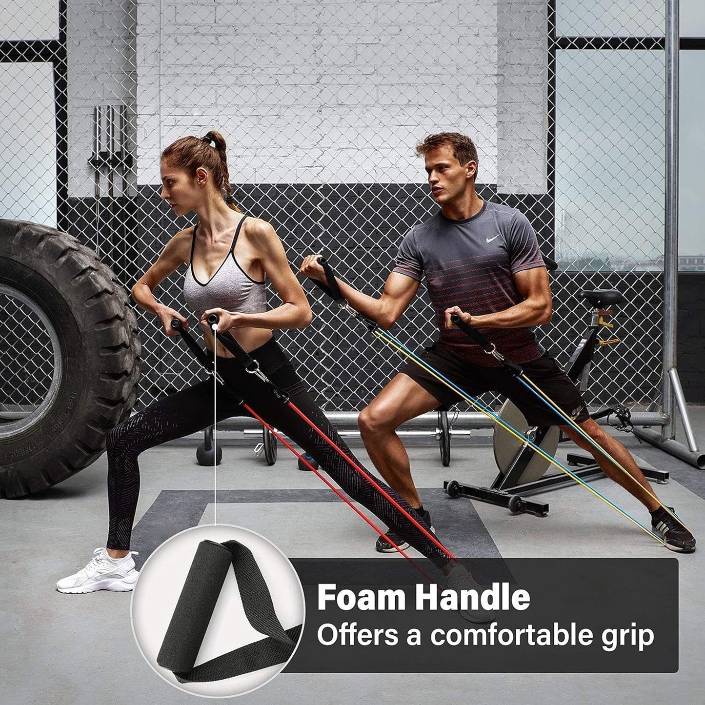 Gym Belt with Box | 5-in-1 Power Exercise Resistance Band Set | Adjustable Fitness Equipment for All